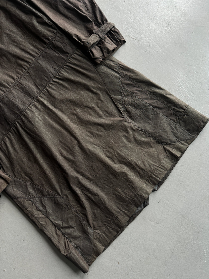 ISSEY MIYAKE - F/W 2002 METALLIC DOUBLE BREATSED TRENCH COAT