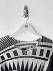 ISSEY MIYAKE - S/S 2015 GEOMETRIC PRINT LONG SLEEVE TOP