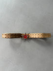 ANDREW MACKENZIE - 2000s STAR BUCKLE LOGO LEATHER BELT