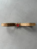 ANDREW MACKENZIE - 2000s STAR BUCKLE LOGO LEATHER BELT
