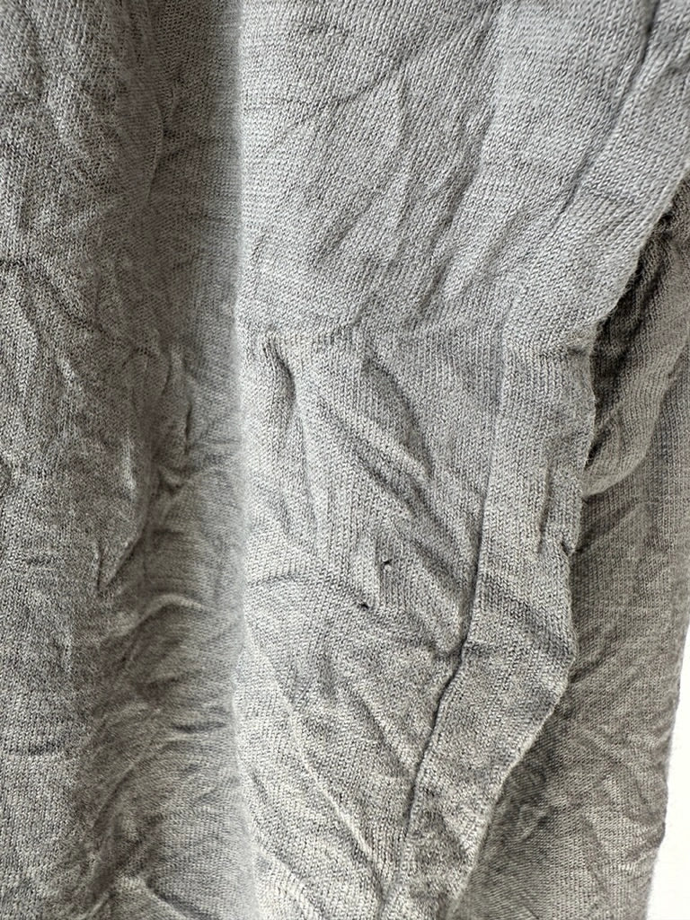 ISSEY MIYAKE - 1990s LOOSE FIT CREW NECK CRINKLED LONG SLEEVE TOP