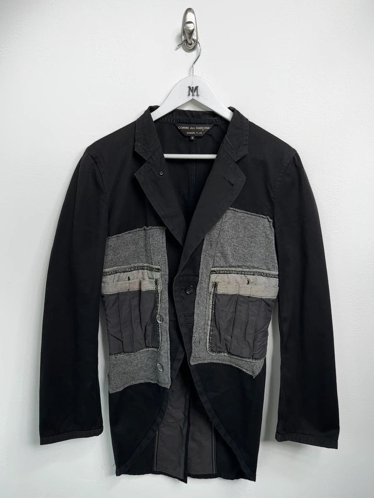 COMME DES GARÇONS - S/S 2010 DECONSTRUCTED PATCHWORK LONG BLAZER