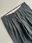 1990s FRONT PLEATS TAILORED TROUSERS WITH TURN UP HEMS