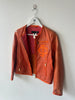 JUST CAVALLI -  S/S 2010 CROP FIT LEATHER JACKET WITH GLOSSY FINISH