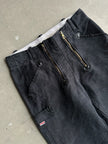 1990s UTILITY TROUSERS WITH DOUBLE ZIP FRONT