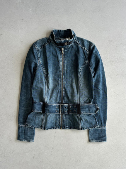 ARMANI EXCHANGE - 2000s BELTED DENIM JACKET