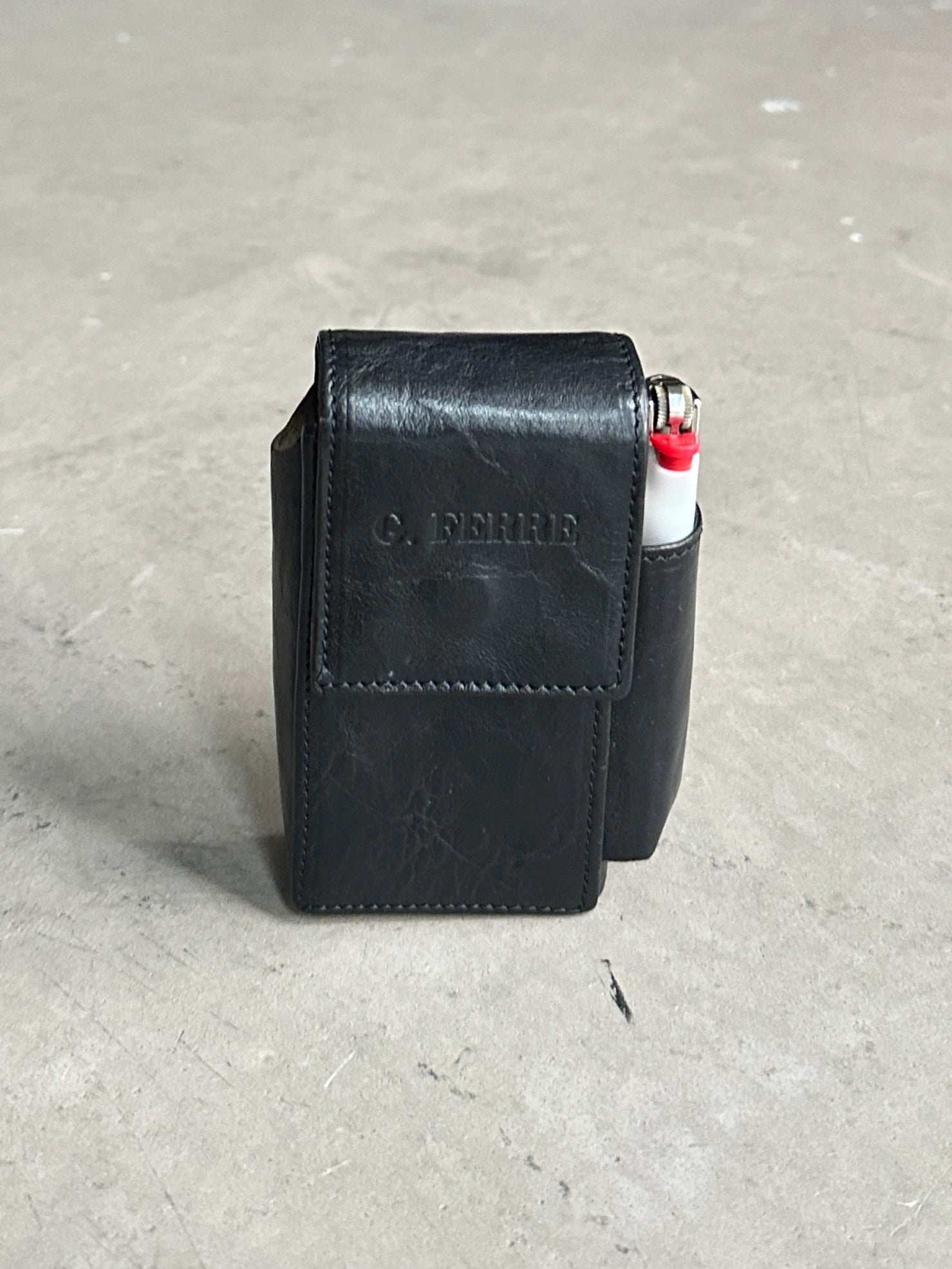 GIANFRANCO FERRÉ - 1980s LEATHER CIGARETTE CASE