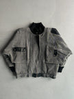 ITALIAN LABEL 1980s 2 IN 1 BOXY FIT DENIM BOMBER JACKET GILET