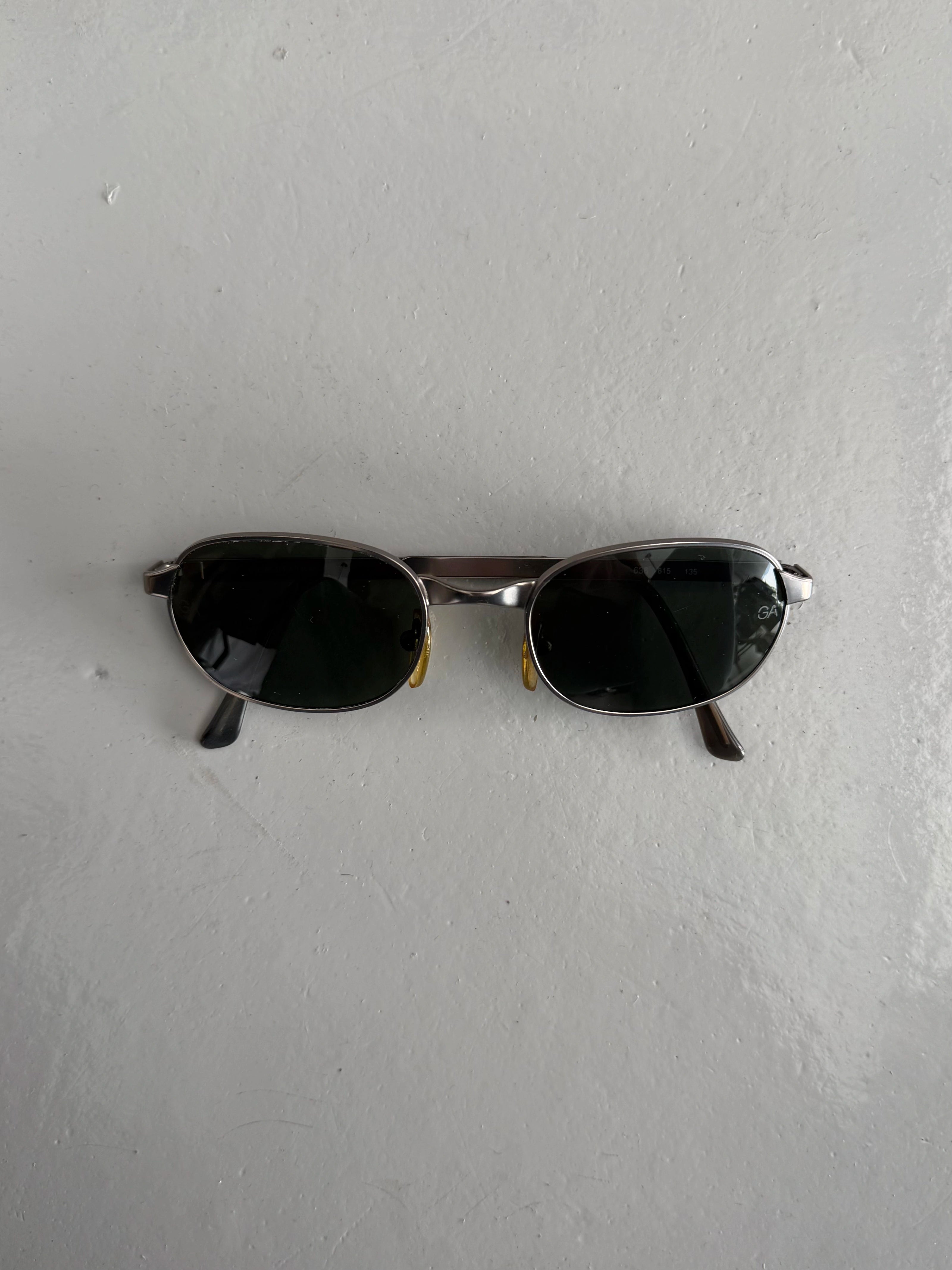 GIORGIO ARMANI -  1990s OVAL SUNGLASSES WITH METAL FRAME