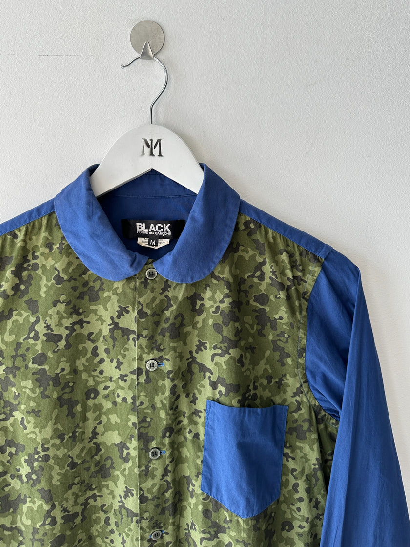COMME DES GARÇONS BLACK - S/S 2012 CAMOUFLAGE FRONT PANEL LONG SLEEVE SHIRT