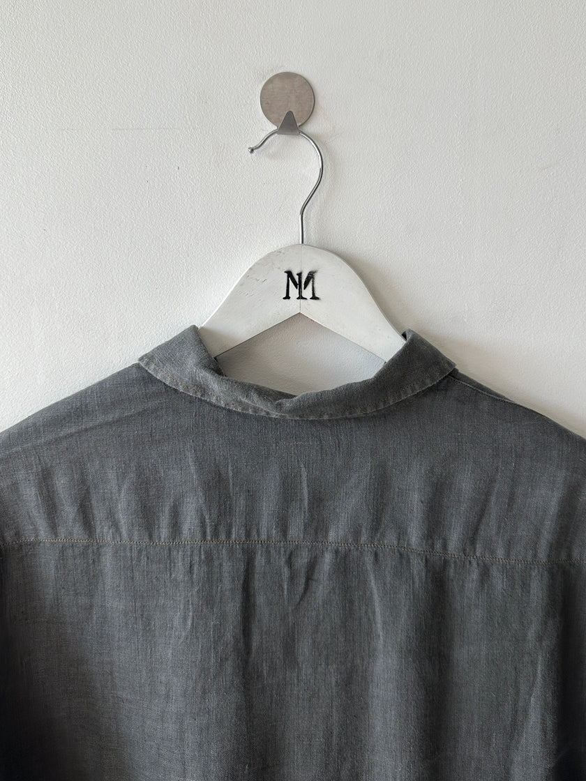 C.P. COMPANY - 1990s LINEN POLO T-SHIRT