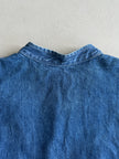 1980s ASYMMETRICAL CLOSURE DENIM GILET