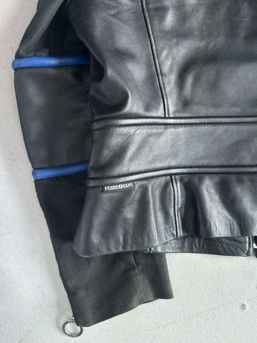 GIANFRANCO FERRÉ - 1990s BIKER LEATHER JACKET
