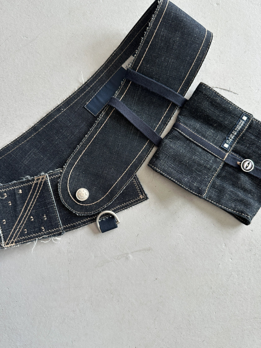 MARITHÉ + FRANÇOIS GIRBAUD - 2000s DENIM BELT WITH POUCH BAG