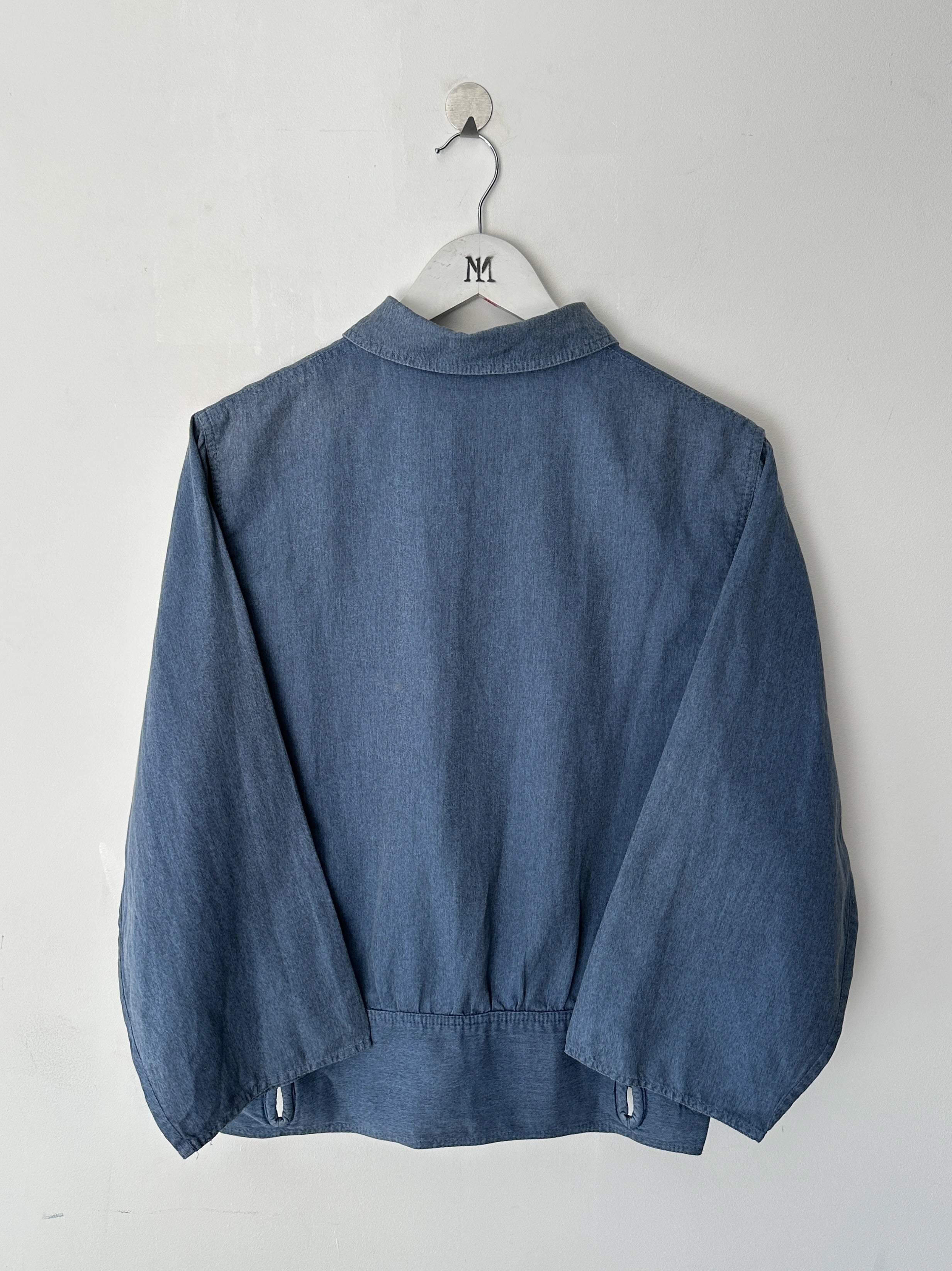 ITALIAN LABEL 1980s LINEN JACKET WITH PANELED WAISTABAND