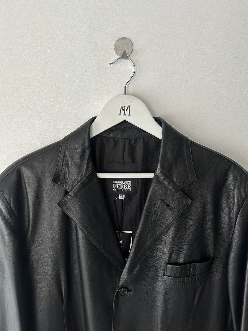 GIANFRANCO FERRÉ - early 2000s SOFT LEATHER BLAZER