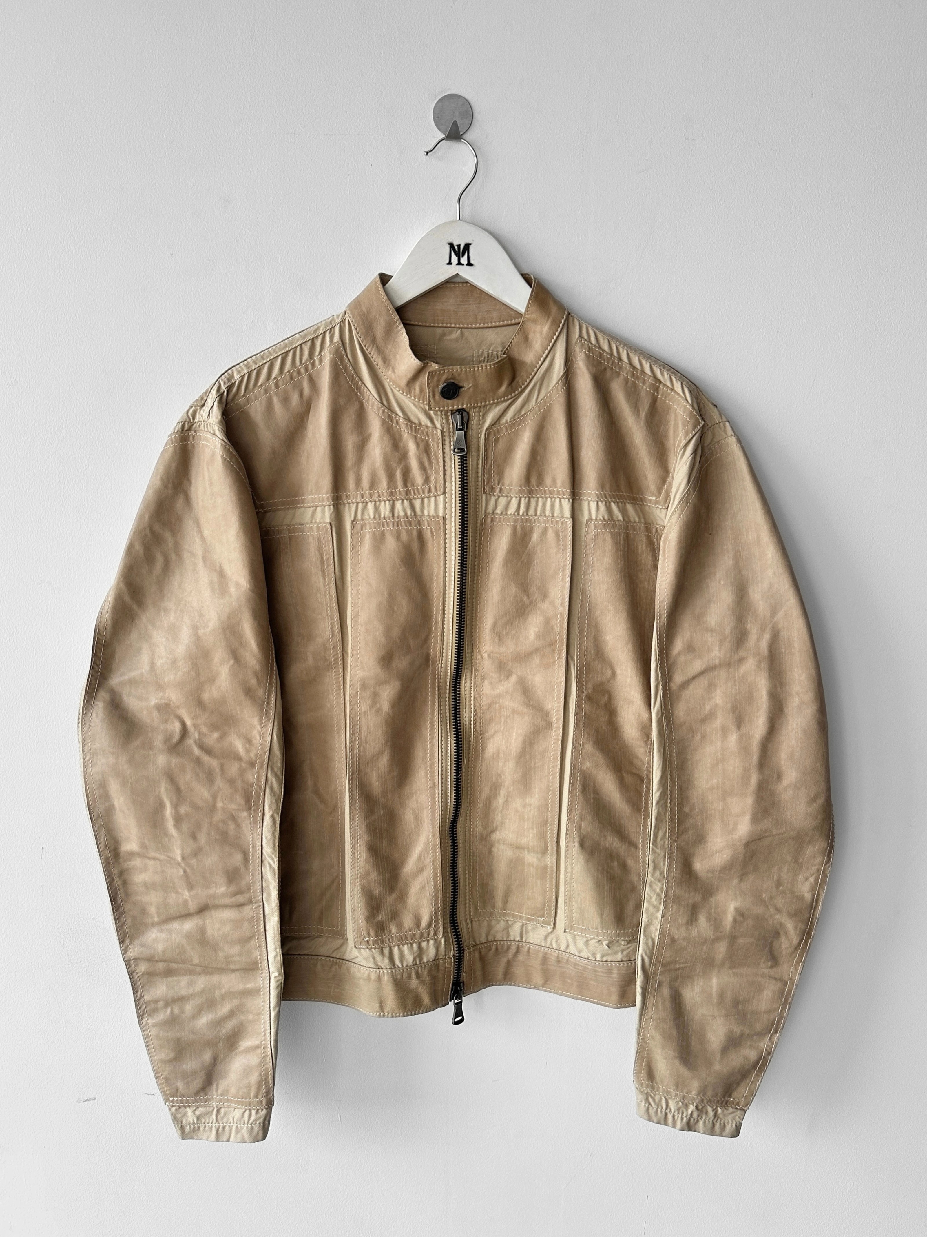 GIANFRANCO FERRÉ - early 2000s PANELED LEATHER BIKER JACKET