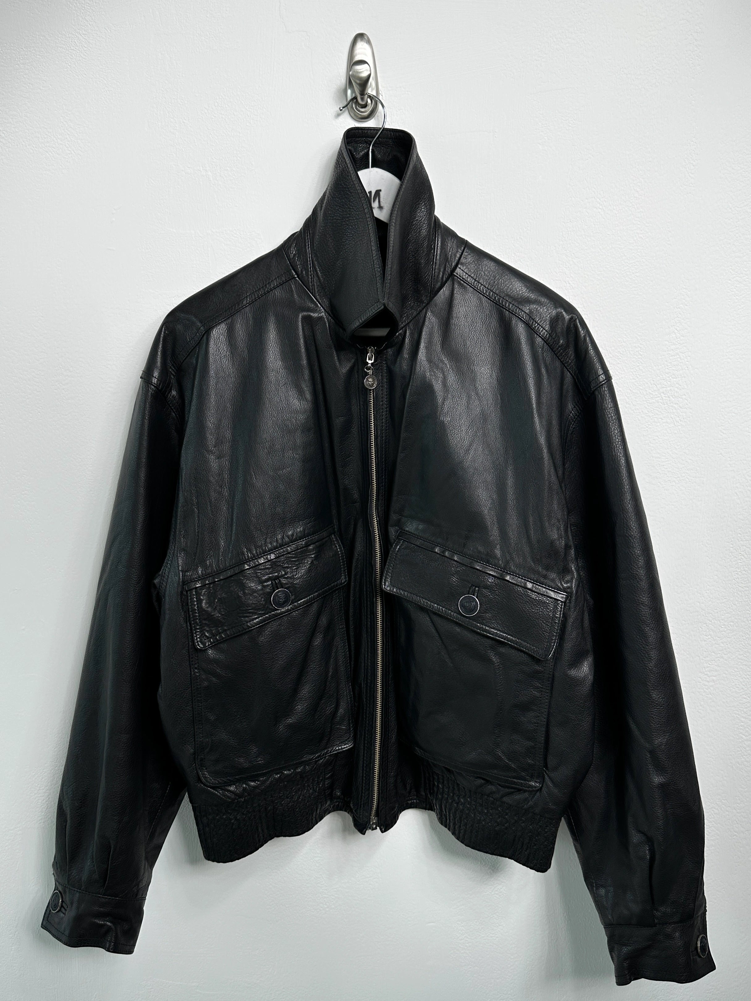 ISTANTE by GIANNI VERSACE - early 1990s LEATHER BOMBER JACKET
