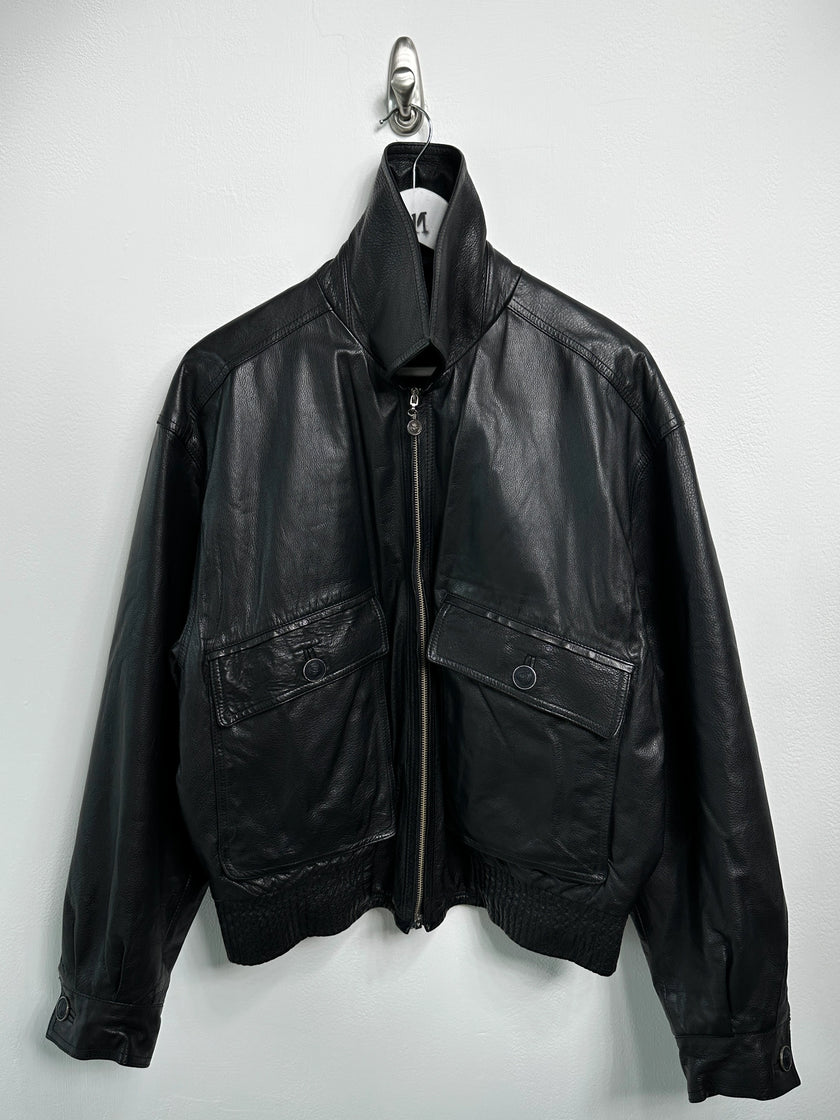 ISTANTE by GIANNI VERSACE - early 1990s LEATHER BOMBER JACKET