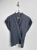 ISSEY MIYAKE - 1980s HEMP WRAP TOP WITH BACK WAIST
