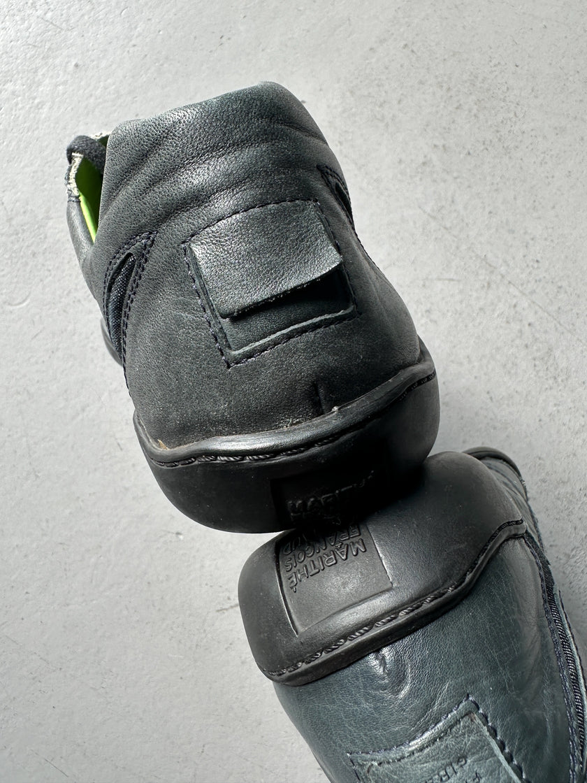 MARITHÉ + FRANÇOIS GIRBAUD - early 2000s ROUND TOE LEATHER SNEAKERS
