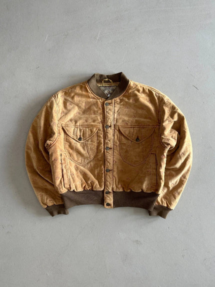 ARMANI JEANS 1990s STITCHED DETAILS BOMBER JACKET