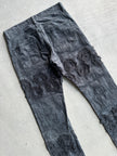 ISSEY MIYAKE MEN - 2011 BLACK JEANS TROUSERS WITH RAW APPLIQUÉS