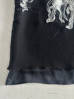 ANDREW GN - S/S 2001 FRONT APPLIQUÉ LAYERED SILK SKIRT