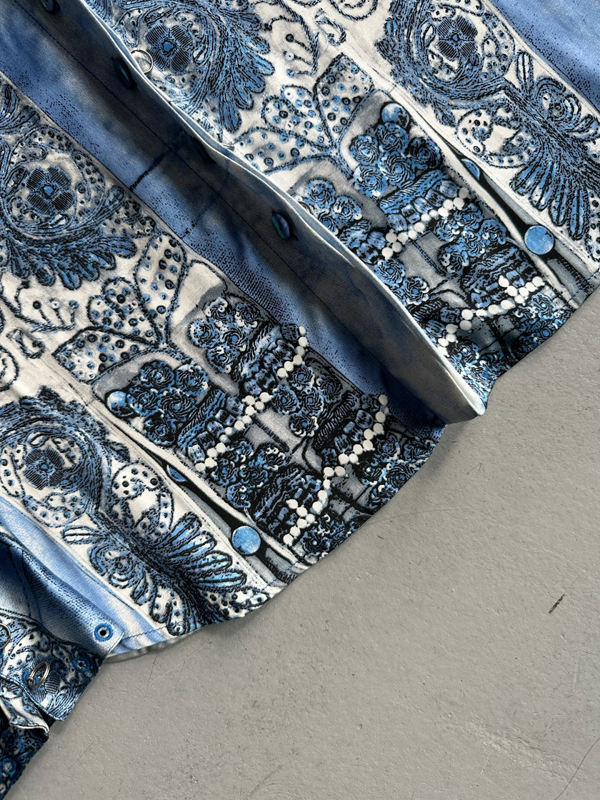 JEAN PAUL GAULTIER - S/S 2003 MATADOR ROSARY BIJOU METAL CHARM LONG SLEEVE SHIRT