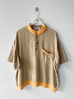1980s LINEN POLO T-SHIRT