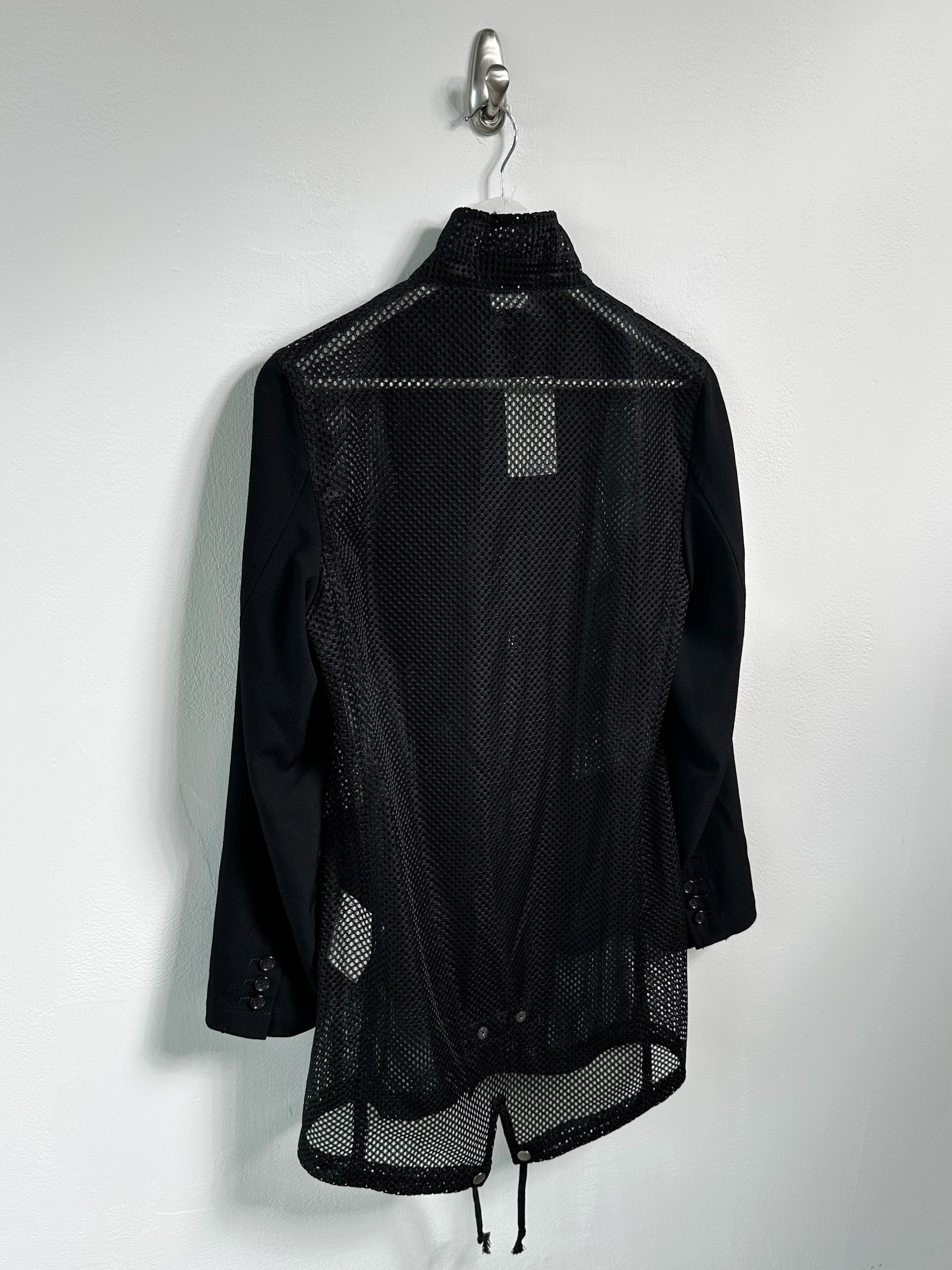 COMME DES GARÇONS - S/S 2025 PERFORATED MESH JACKET WITH CONSTRASTING SLEEVE