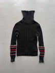 MARITHÉ + FRANÇOIS GIRBAUD - 1990s HIGH NECK TEXTURED JUMPER