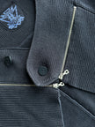 MARITHÉ + FRANÇOIS GIRBAUD - early 2000s ZIP DETAIL AT COLLAR OPEN FRONT CARDIGAN