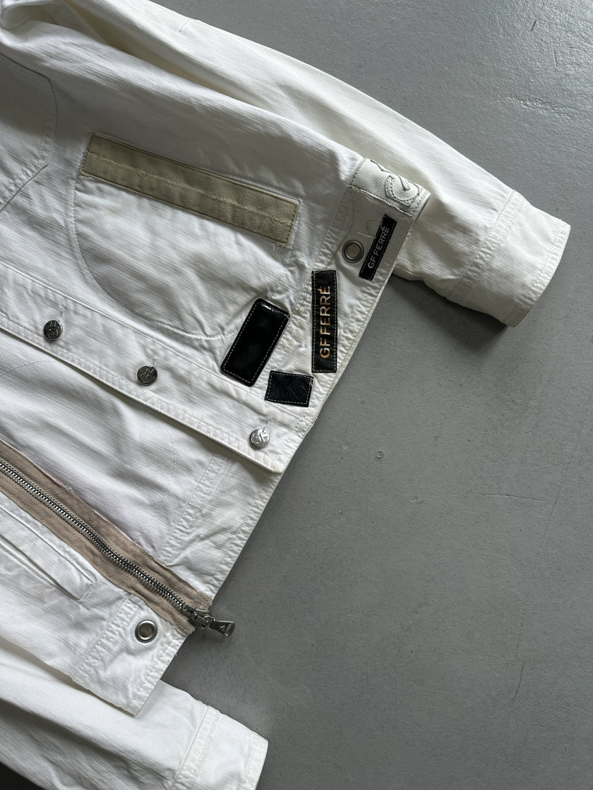 GIANFRANCO FERRÉ - 1990s ZIP DETAIL FRONT DENIM JACKET