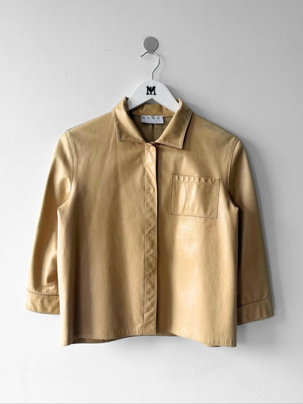 MARNI - 2000s CROP FIT SOFT LEATHER JACKET