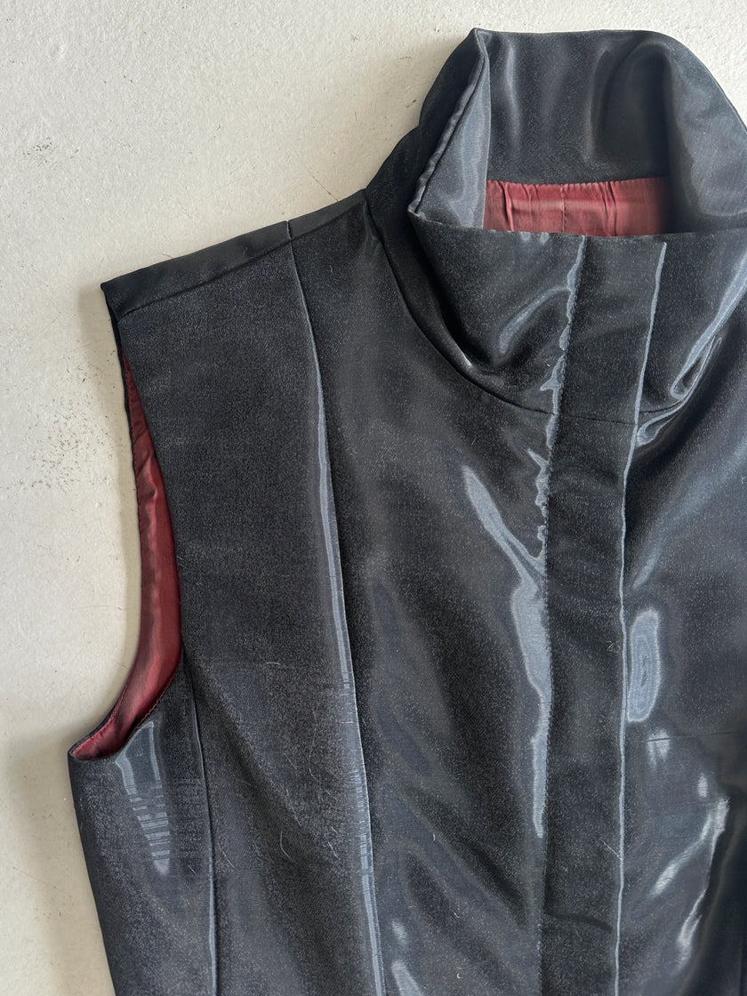 KENZO - 1990s GLITTERY CHIFFON VEST JACKET