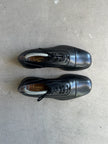 LARIO 1989 - 1990s SQUARE TOE LEATHER DERBY SHOES