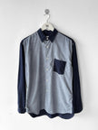COMME DES GARÇONS - 2000s CONTRAST FABRIC LONG SLEEVE SHIRT