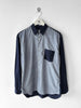 COMME DES GARÇONS - 2000s CONTRAST FABRIC LONG SLEEVE SHIRT