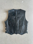 1980s LEATHER WESTERN VEST GILET