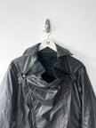 ANDREW MACKENZIE - F/W 2008 WAXED PVC LONG JACKET WITH ZIP DETAILS