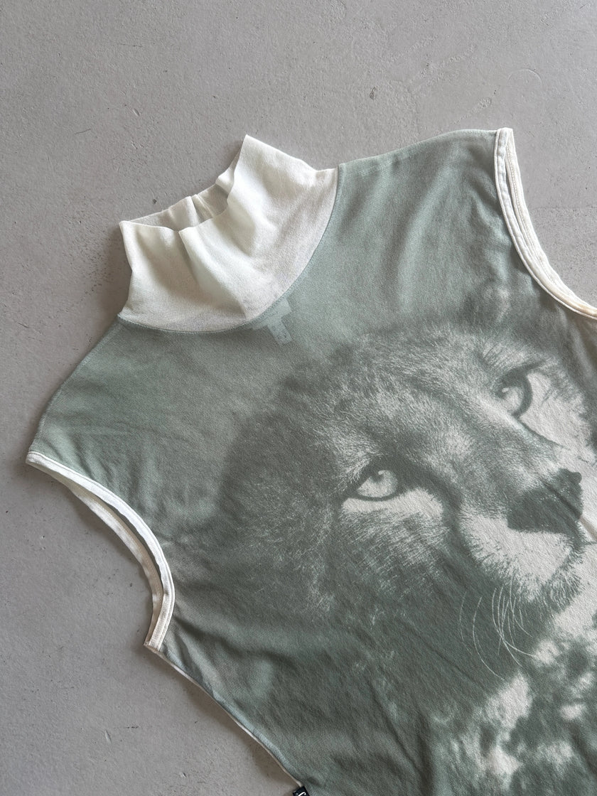 ROBERTO CAVALLI - 2000s BI-COLOUR MESH TOP