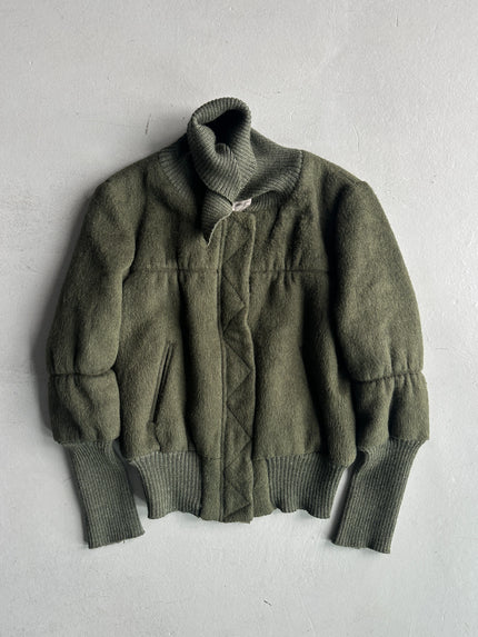 ALVIERO MARTINI - F/W 2009 BOMBER JACKET WITH ELONGATED RIBBED CUFFS