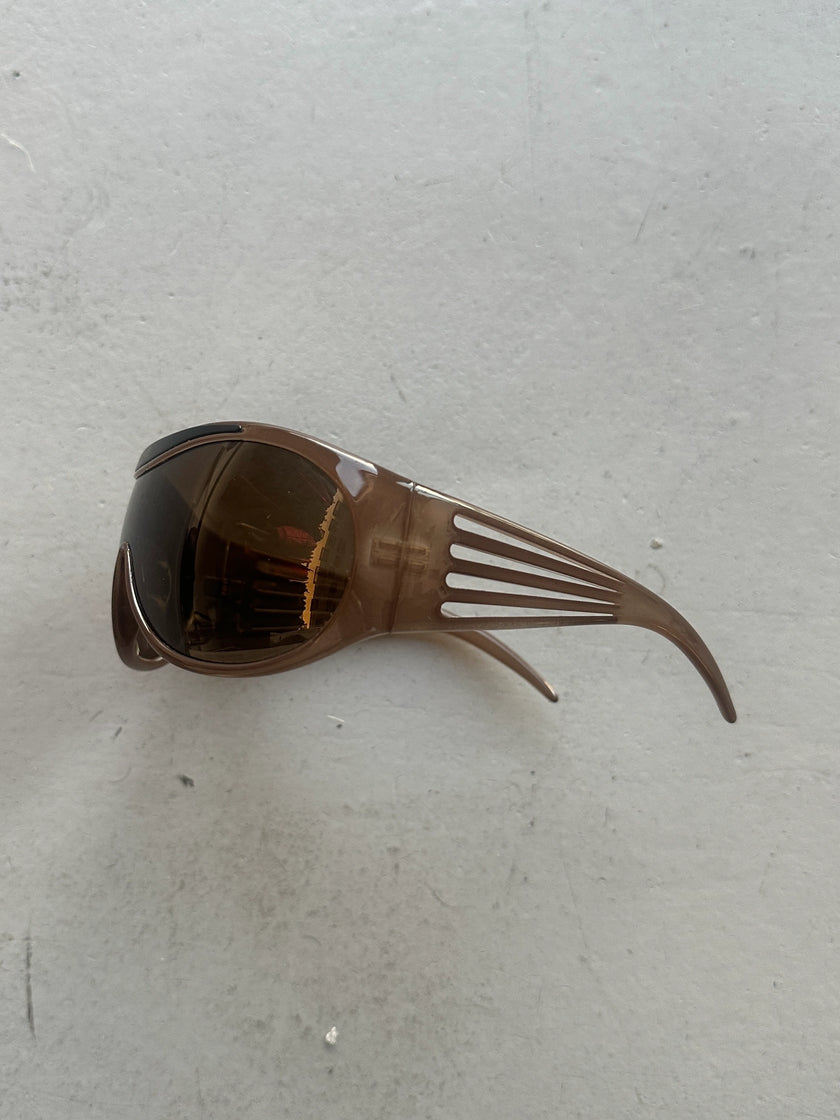 GIANFRANCO FERRÉ - 2000s OVERSIZED SHIELD SUNGLASSES