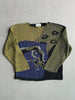 ICEBERG BY J.C. DE CASTELBAJAC - 1980s DISTRESSED COLLAR KNIT JUMPER