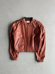 KENZO - 1990s ASYMMETRICAL LEATHER BIKER JACKET