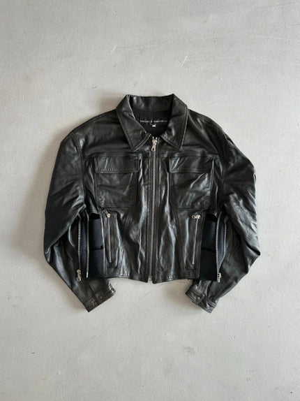 CALUGI E GIANNELLI 1980s BONDAGE LEATHER JACKET