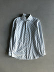 KRIZIA - 1990s SQUARE COLLAR STRIPED SHIRT