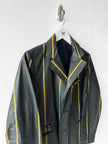 JAPANESE LABEL - 1990s COATED COTTON STRIPED BLAZER