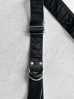 YOHJI YAMAMOTO Y'SACCS - late 1990s-2000s NYLON MESSENGER BAG WITH LEATHER FRONT PANEL